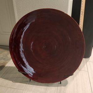 Lacquered Bamboo Platter 2 Feet with Stand